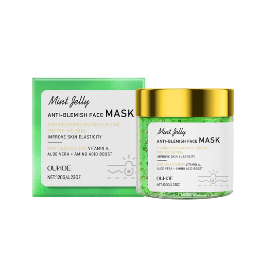 Masque visage anti-imperfections | feuilles de menthe, extrait de ginseng, vitamine A (rétinol), extrait d'aloès, acide aminé d'avoine |