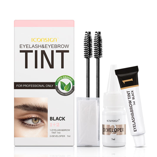 ICONSIGN Kit de teinture pour cils pour sourcils Teinture pour sourcils Mascara Lift Teinture de tatouage Teinture pour les yeux Outils de maquillage pour les yeux