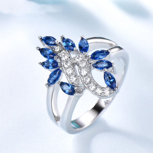 Cocktail Flower Romantic Personality Ring