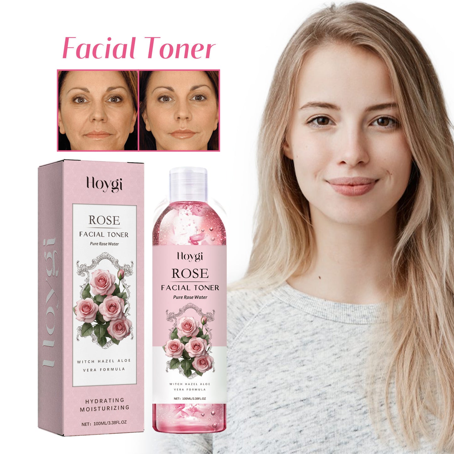 Découvrez notre Tonique Facial Rose Hoygi : L'Équilibre Parfait pour Votre Peau !