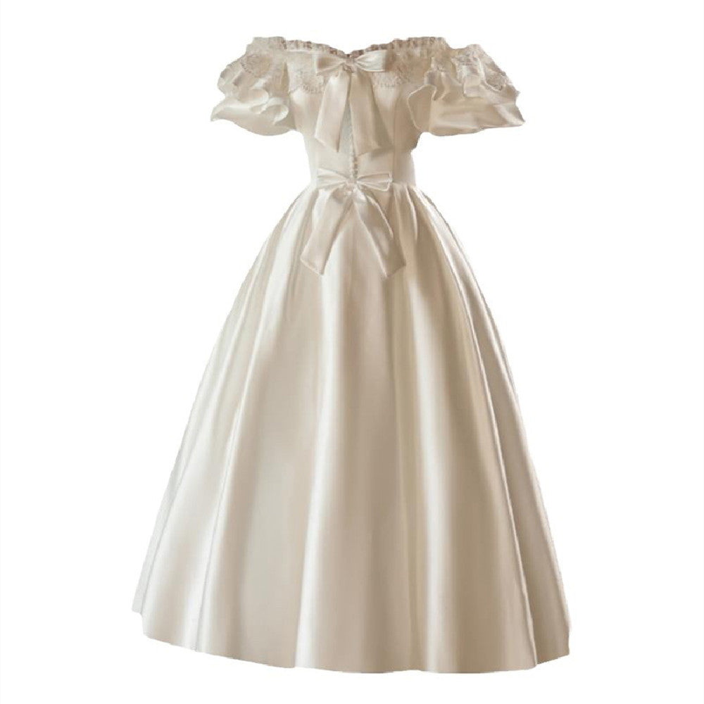 Robe de mariée légère en satin inspiration vintage