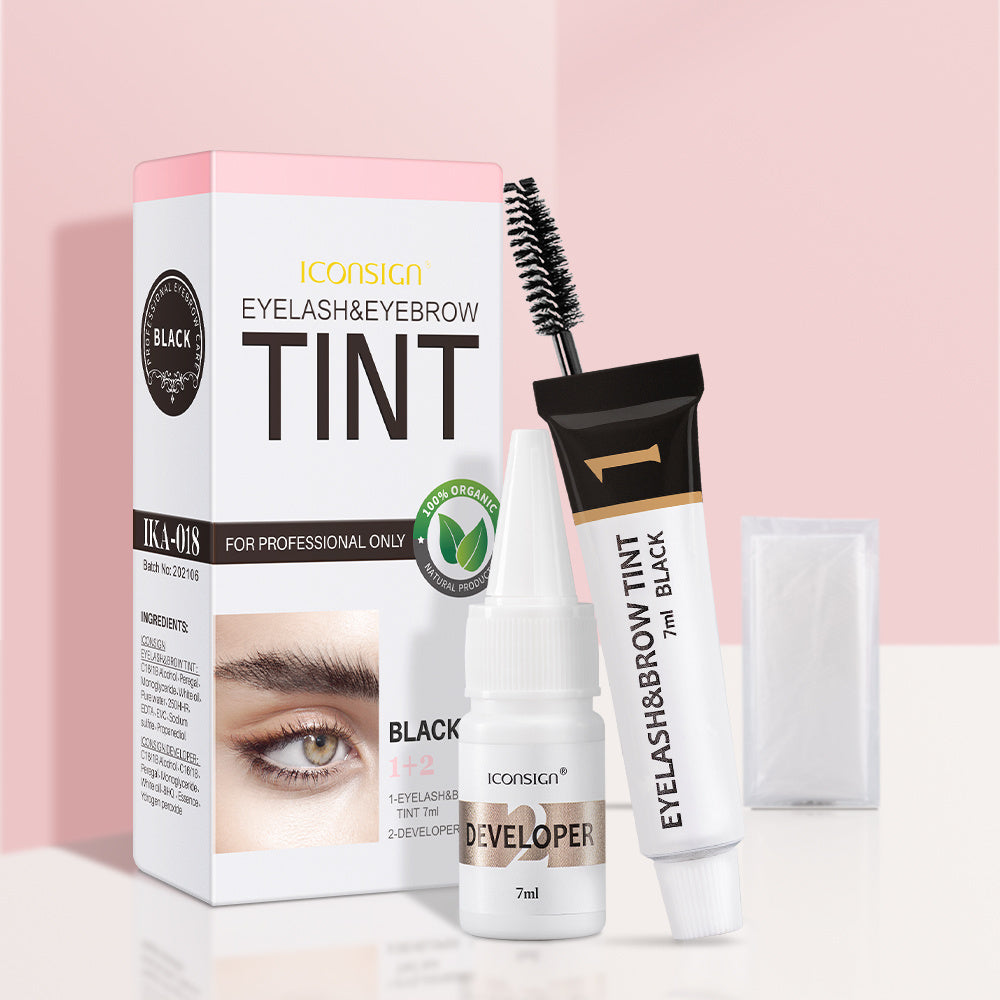 ICONSIGN Kit de teinture pour cils pour sourcils Teinture pour sourcils Mascara Lift Teinture de tatouage Teinture pour les yeux Outils de maquillage pour les yeux