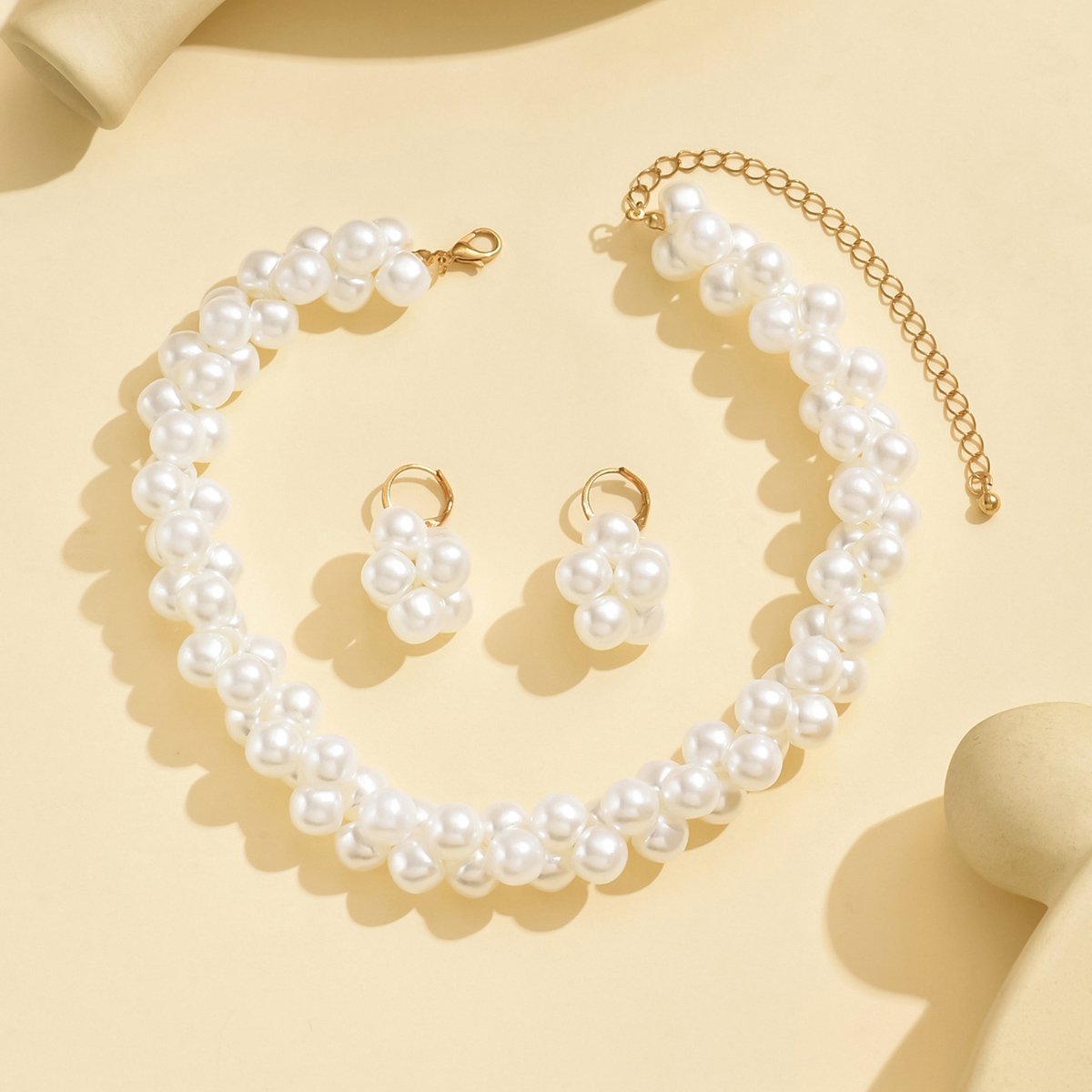 Elegant 14K Gold Pearl Jewelry Set -  Timeless Elegance For Any Occasion