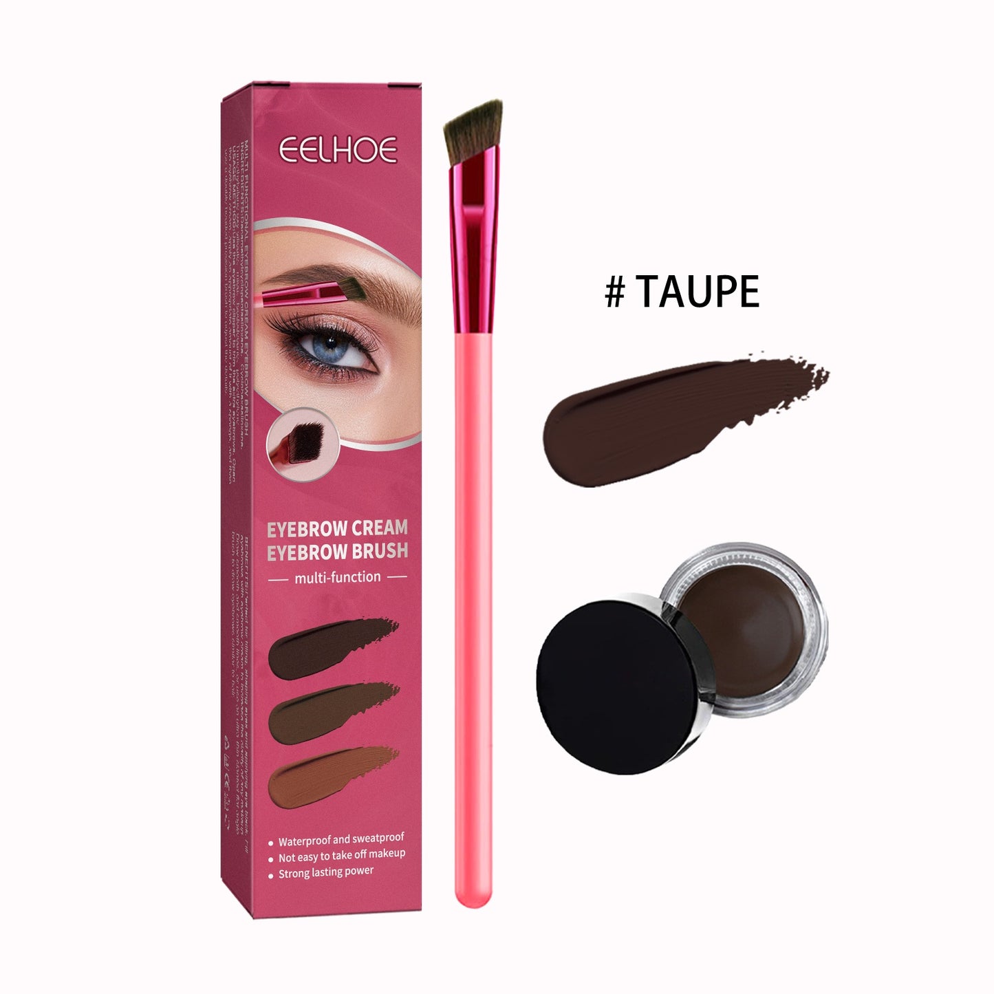 Ensemble de pinceaux à sourcils multifonctionnels EELHOE pour remplir, façonner et colorer le kit de maquillage des sourcils lisses