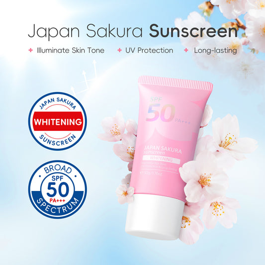 Crème solaire Japan Sakura
Illumination du teint
Protection UV SFP 50 
Longue durée