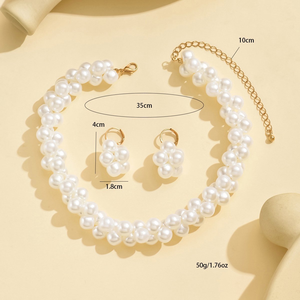 Elegant 14K Gold Pearl Jewelry Set -  Timeless Elegance For Any Occasion